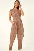 Roman Stone Petite Spot Tie Waist Jumpsuit - 14 Image 4