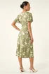 Roman Khaki Petite Floral Shirred Waist Dress - 16 Image 3