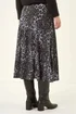 Roman Dark Grey Stretch Midi Skirt - Size 20 Image 4