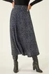 Roman Midnight Blue Abstract Diamond Print Midi Skirt - 14 Image 1