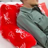 Liverpool FC Target Cuddle Cushion Red - One Size Image 3