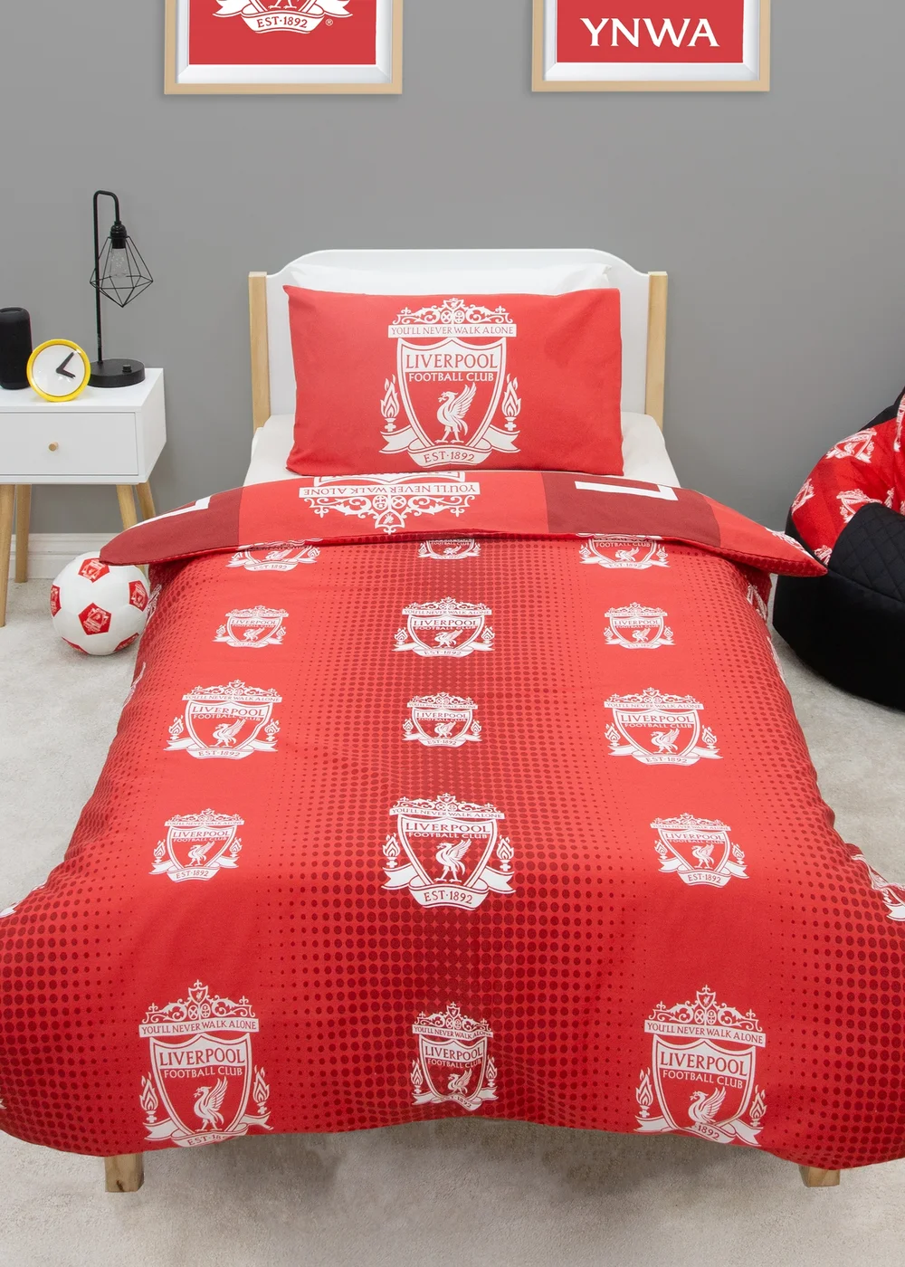 Liverpool FC Red Crunch Duvet Cover - Single Image 2