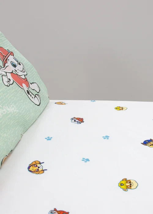 Paw Patrol White Missions Fitted Sheet - Single Image 2