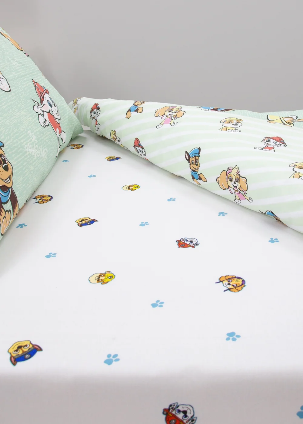 Paw Patrol White Missions Fitted Sheet - Single Image 1