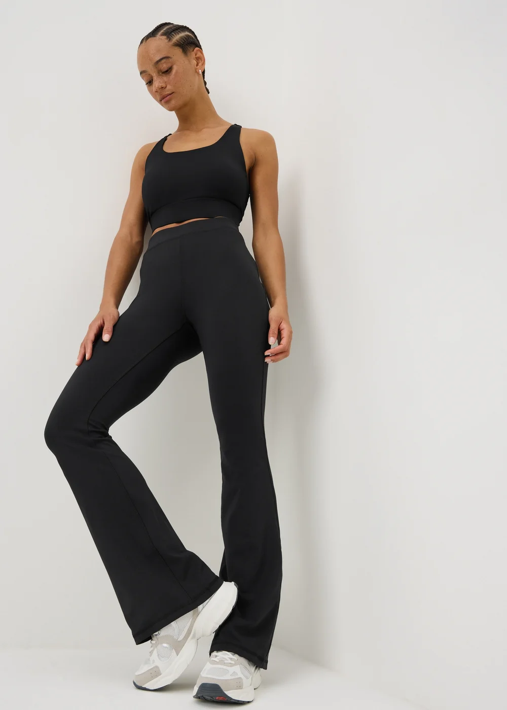 Souluxe Black Slim Flare Gym Leggings - Size 8 Image 1