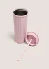 Pink Embossed Stripe Tumbler Image 2