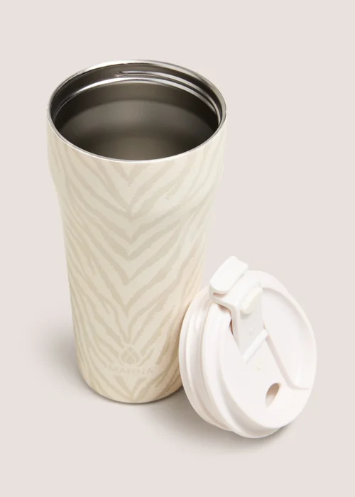 Cream Zebra Coffee Tumbler Image 2