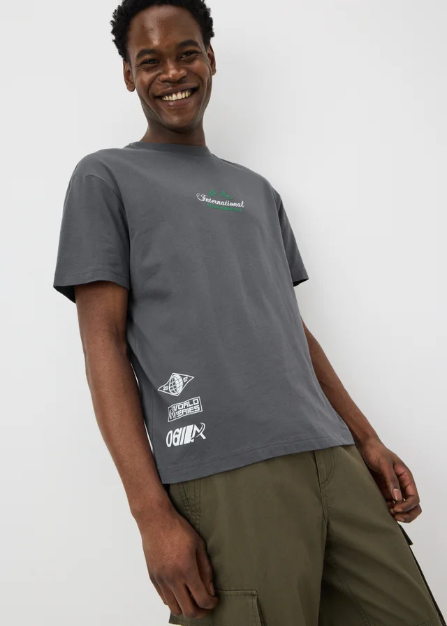 Grey Monaco Back Graphic T-Shirt