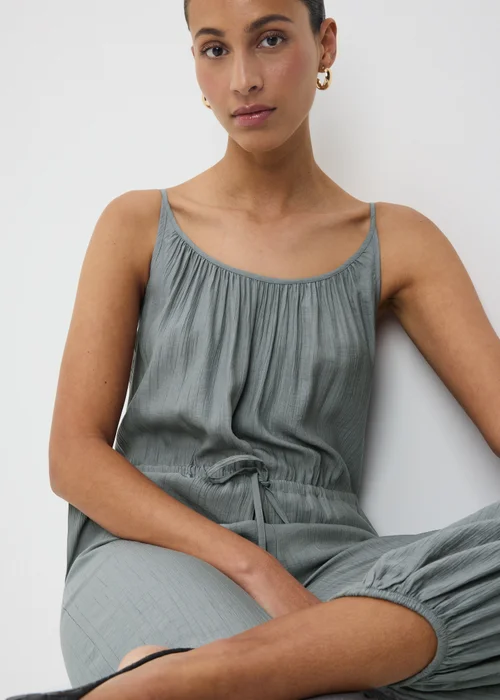 Light Blue Woven Cami Jumpsuit - 12 Image 3