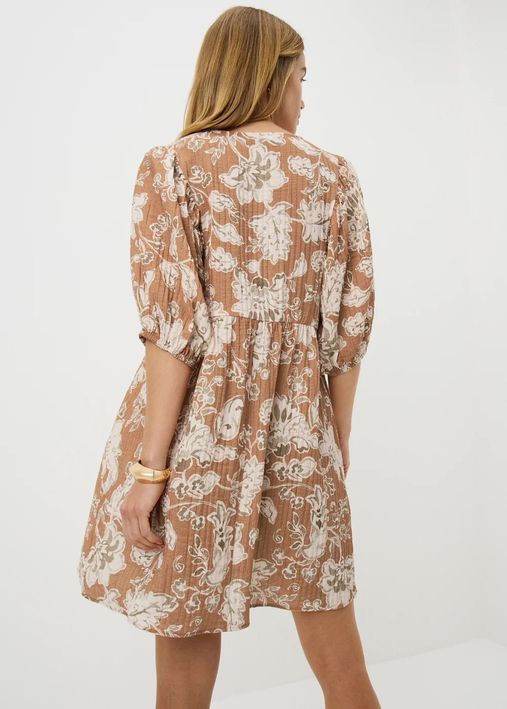 Brown Paisley Print Mini Dress - 18 Image 2