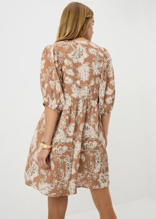 Brown Paisley Print Mini Dress - 18 Image 2
