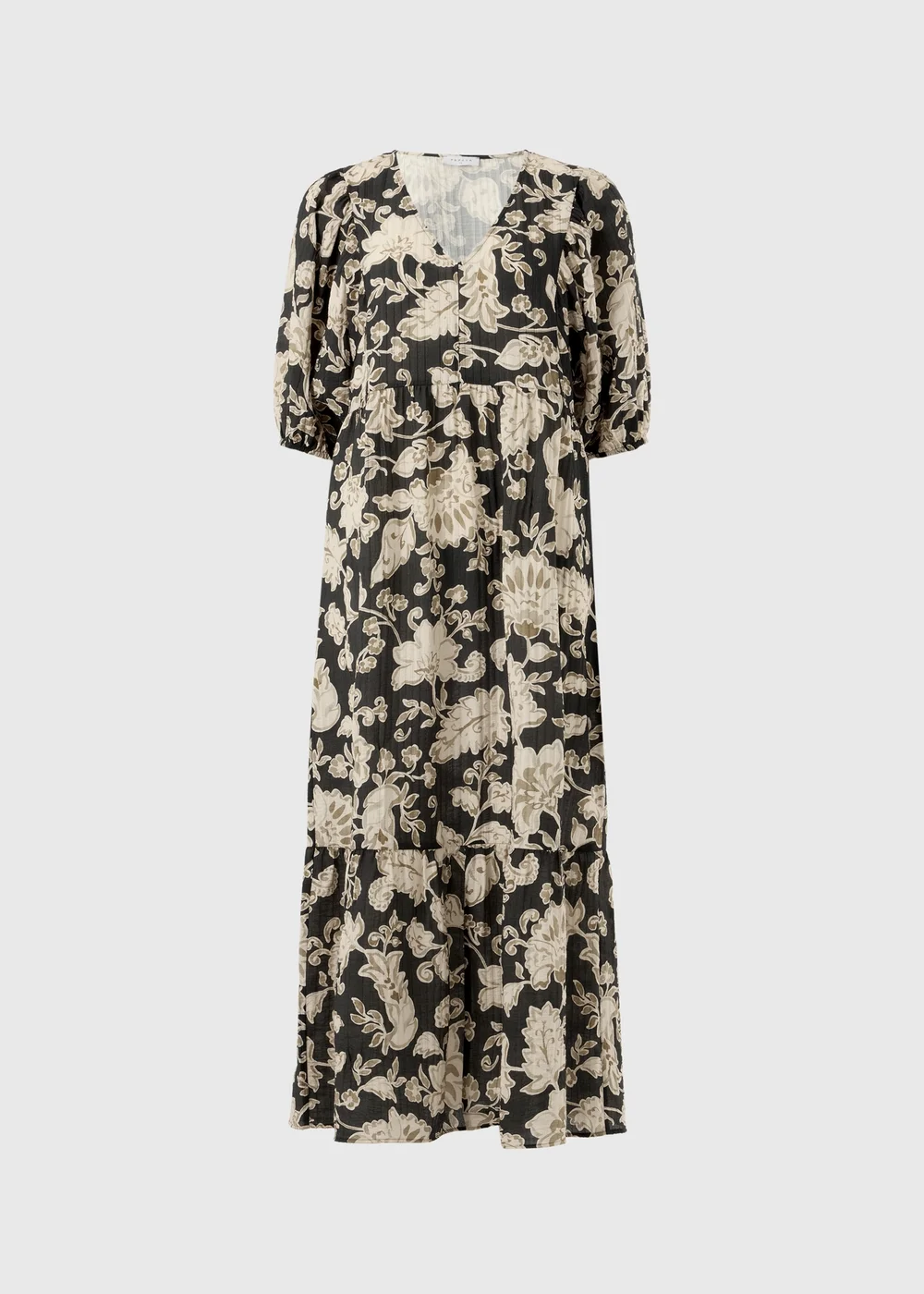 Beige Paisley Midaxi Dress - 8 Image 4