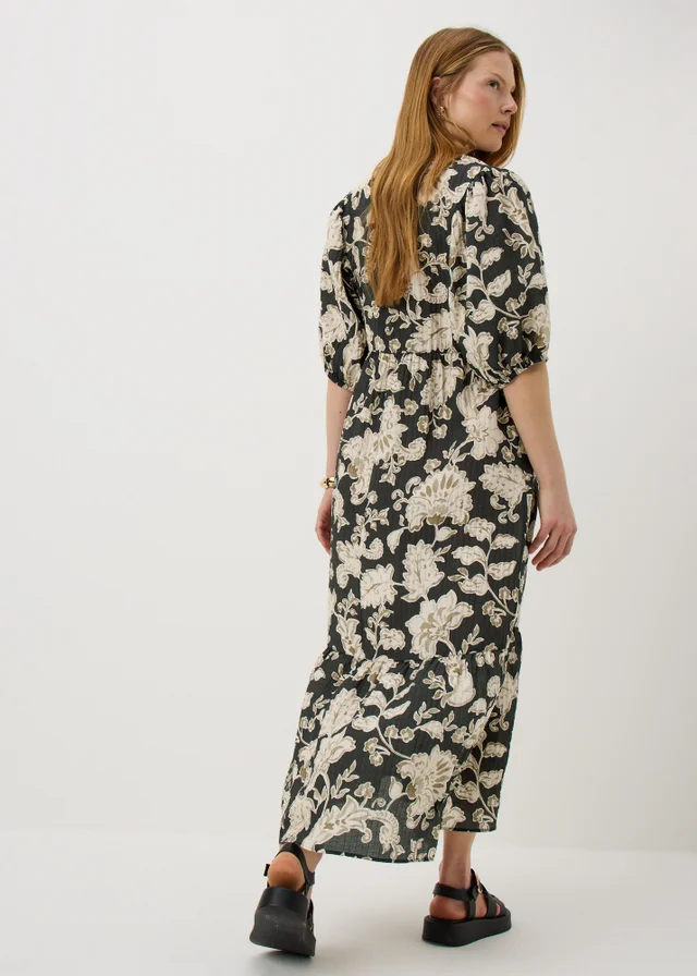 Beige Paisley Midaxi Dress