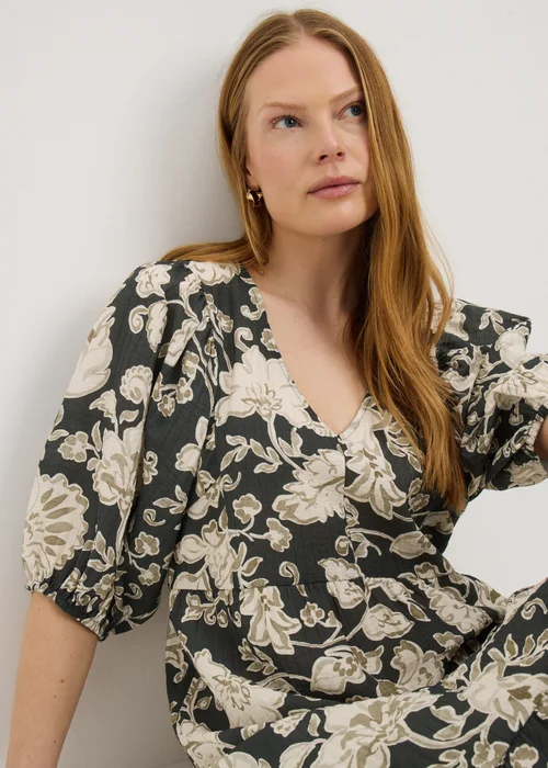Beige Paisley Midaxi Dress - 8 Image 3