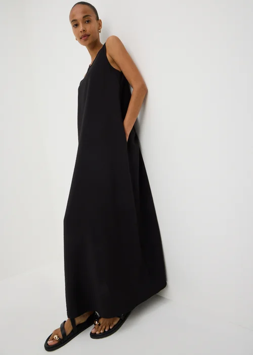 Black Trapeze Maxi Dress - 12 Image 1