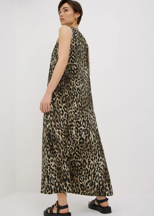 Brown Leopard Print Trapeze Maxi Dress - 10 Image 2