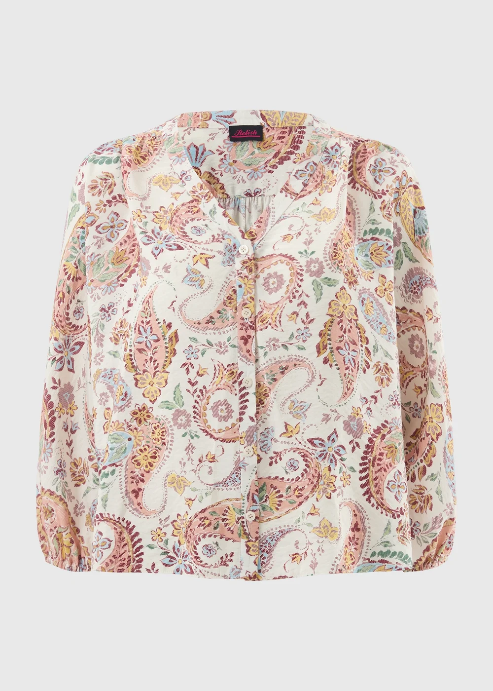 Orange Paisley Print Popover Blouse - 26 Image 4