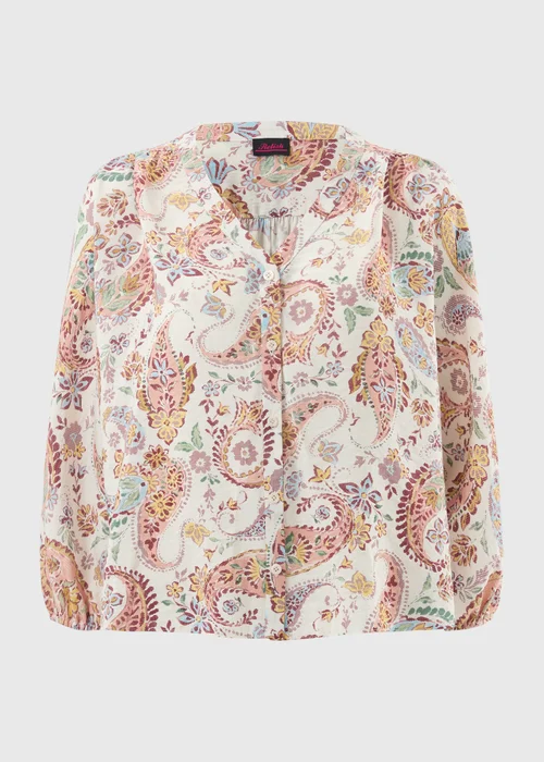 Orange Paisley Print Popover Blouse - 26 Image 4