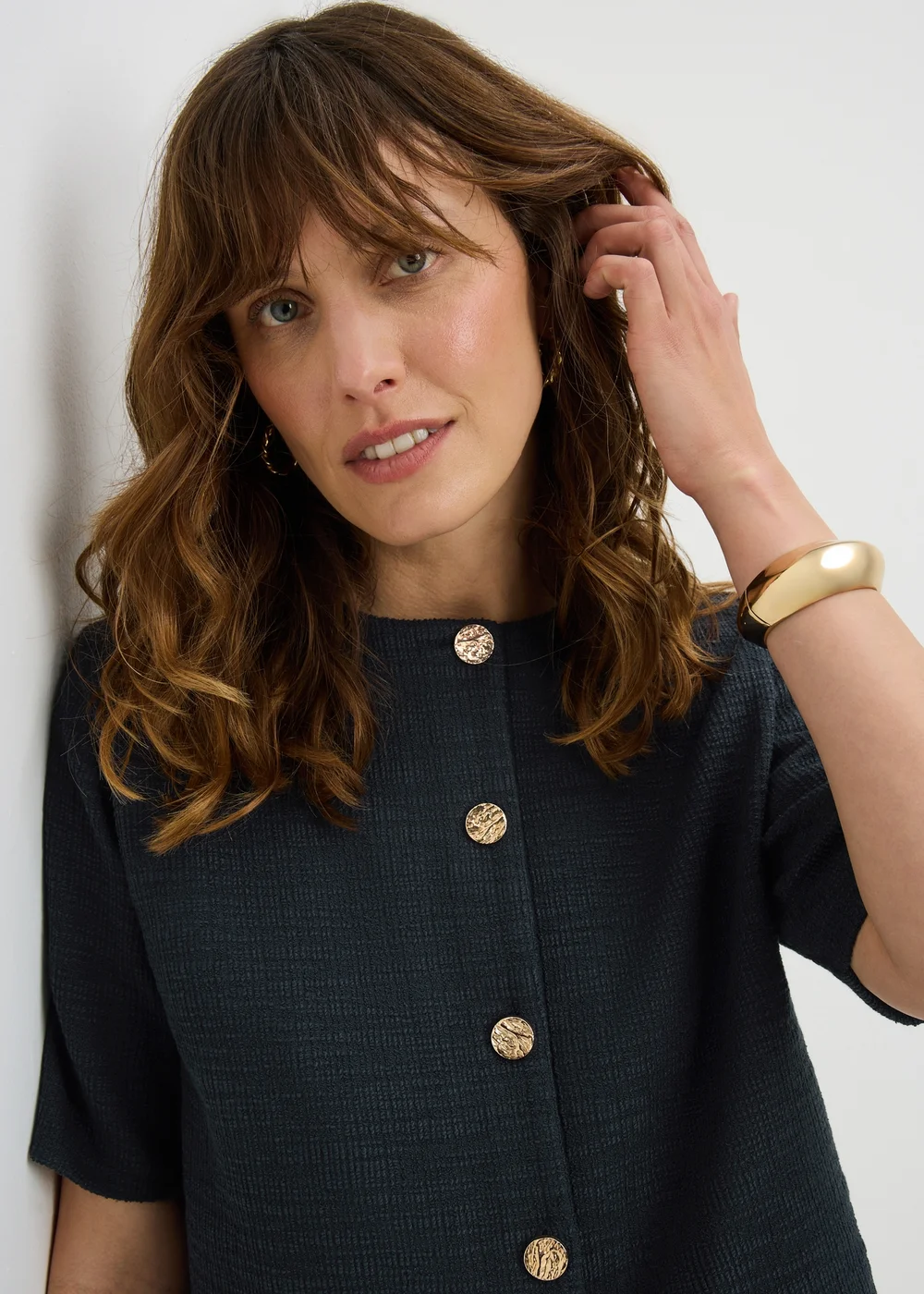 Navy Boucle Co Ord Top - 12 Image 3