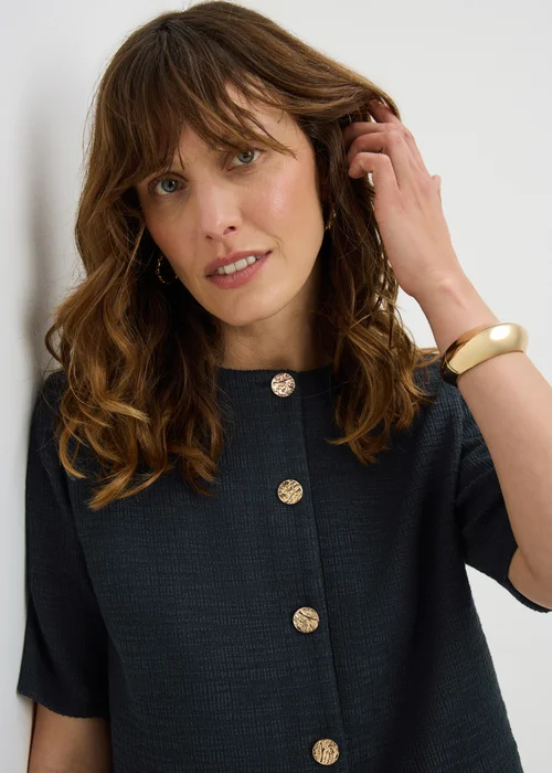 Navy Boucle Co Ord Top - 12 Image 3