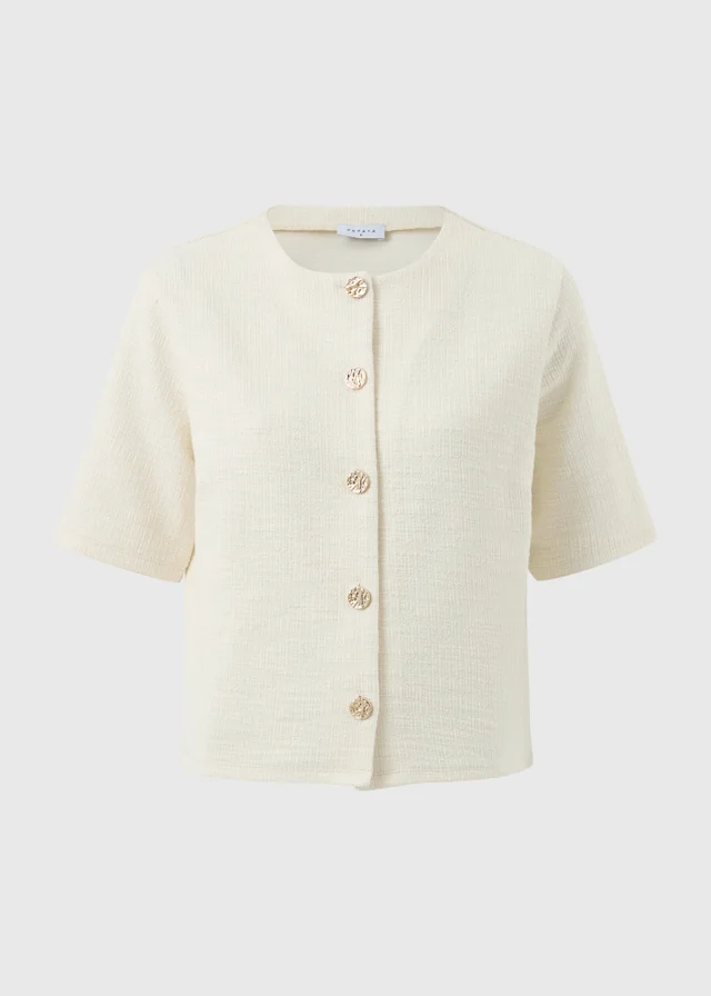 Stone Boucle Co Ord Top