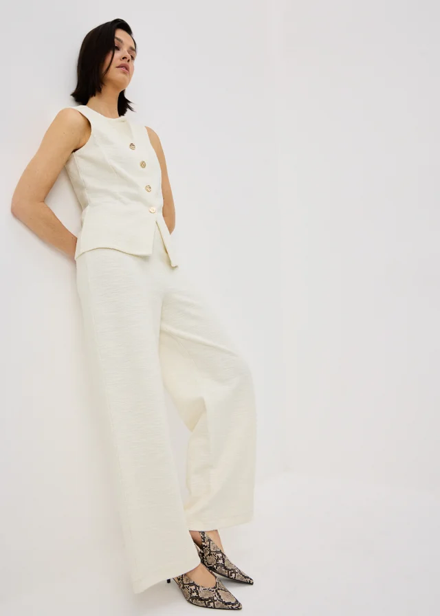 Stone Boucle Co Ord Waistcoat