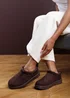 Where's That From Frances Cosy Brown Faux-Suede Fur Heel Boots - Size 5 Image 1
