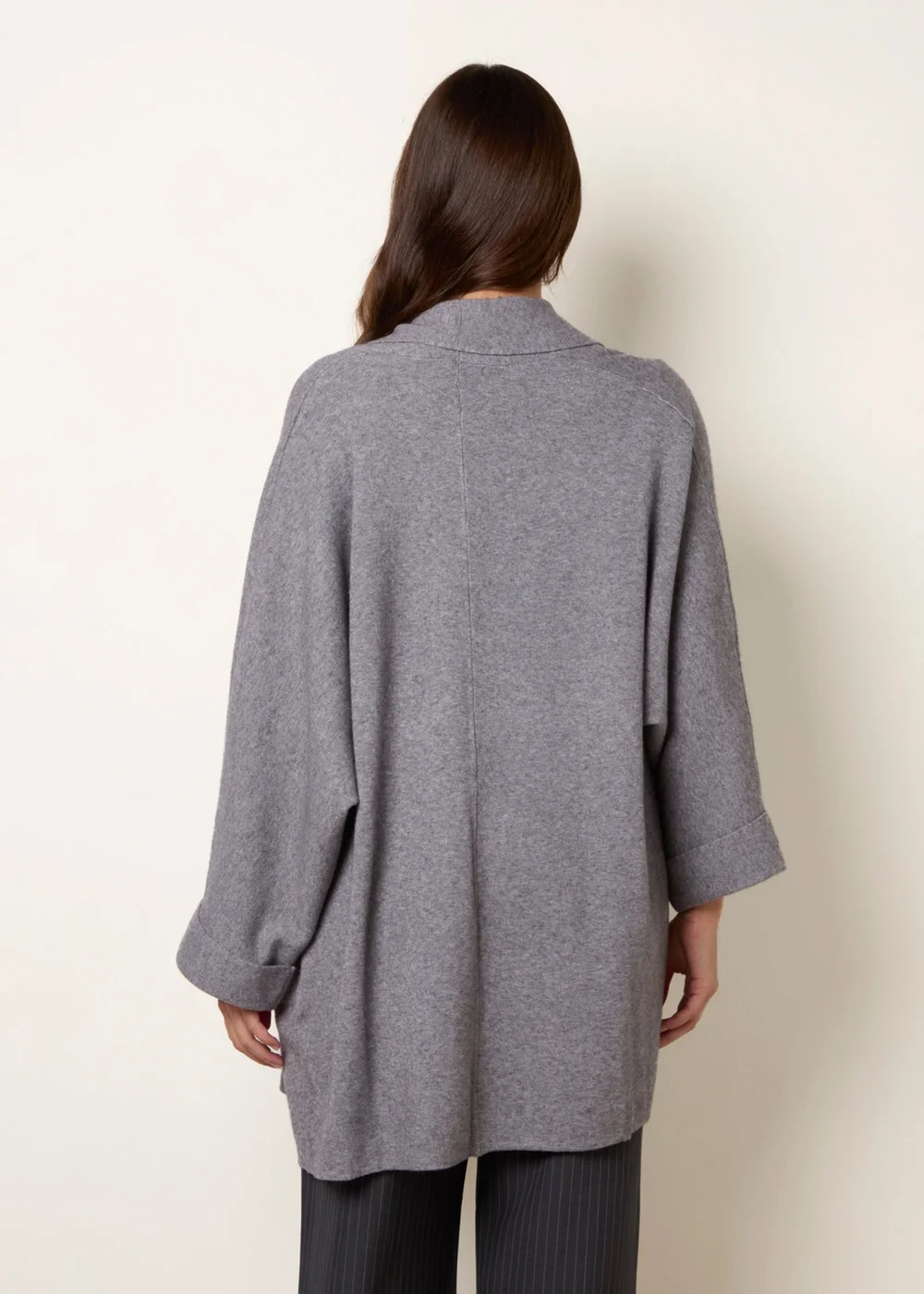 Blue Vanilla Grey Heavy Knit Cardigan - One Size Image 3