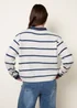 Blue Vanilla Ivory Stripe & Denim Cardigan - Medium/Large Image 4