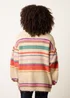 Blue Vanilla Beige Multi Coloured Stripe Cardigan - Medium/Large Image 4