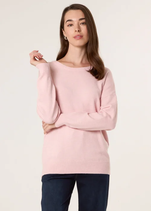 Blue Vanilla Pink Round Neck Jumper - Size 14-16 Image 4