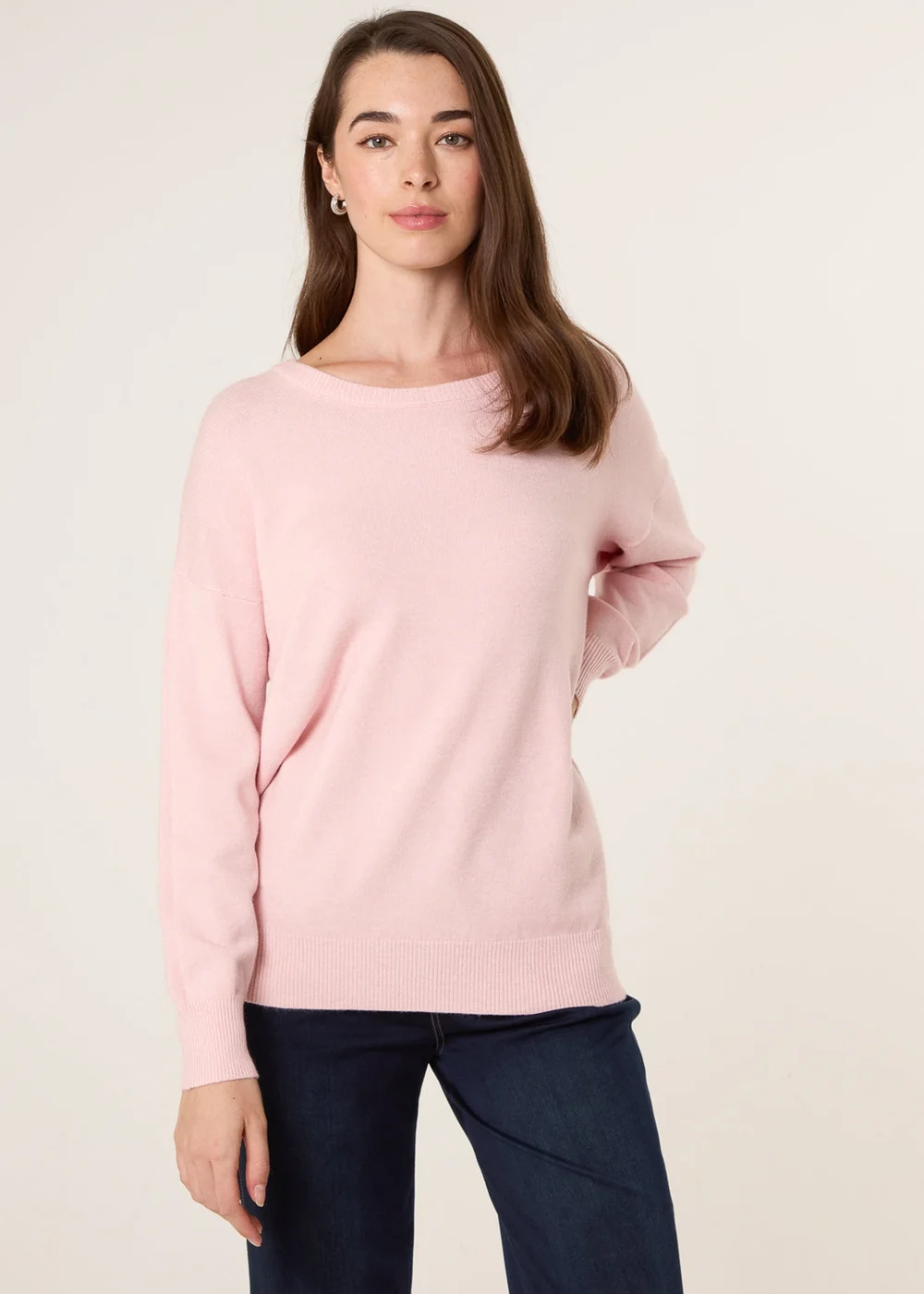 Blue Vanilla Pink Round Neck Jumper - Size 14-16 Image 1