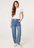 Blue Vanilla Blue Elastic Waist Seam Detail Jeans - M Image 1