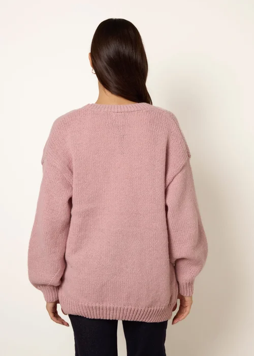 Blue Vanilla Pink Daisy Large Flower Cardigan - Small/Medium Image 4