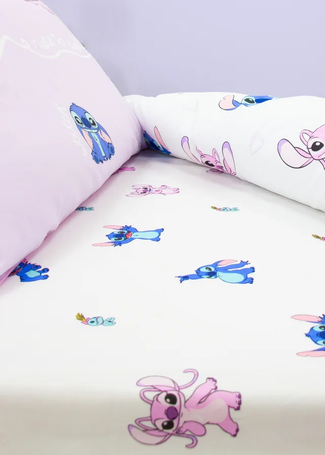Disney Lilo & Stitch White Chill Fitted Sheet