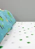 Minecraft Grids White Fitted Sheet - Double Image 2
