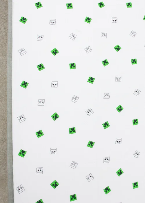 Minecraft Grids White Fitted Sheet - Double Image 4