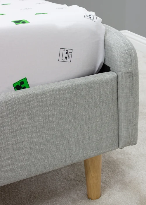 Minecraft Grids White Fitted Sheet - Double Image 3