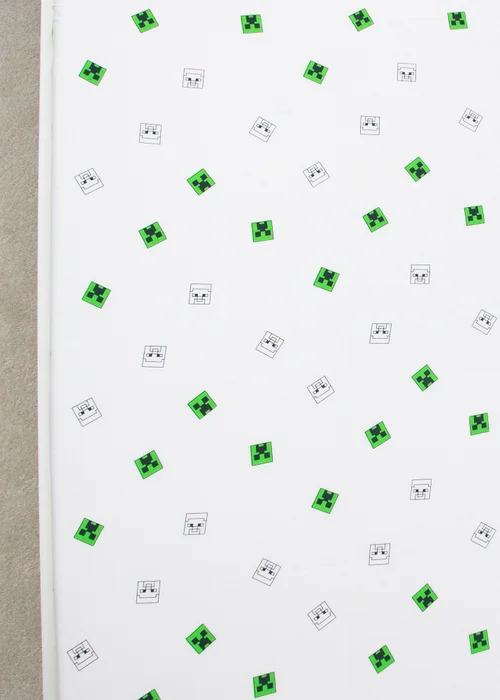 Minecraft Grids White Fitted Sheet - Single Image 4