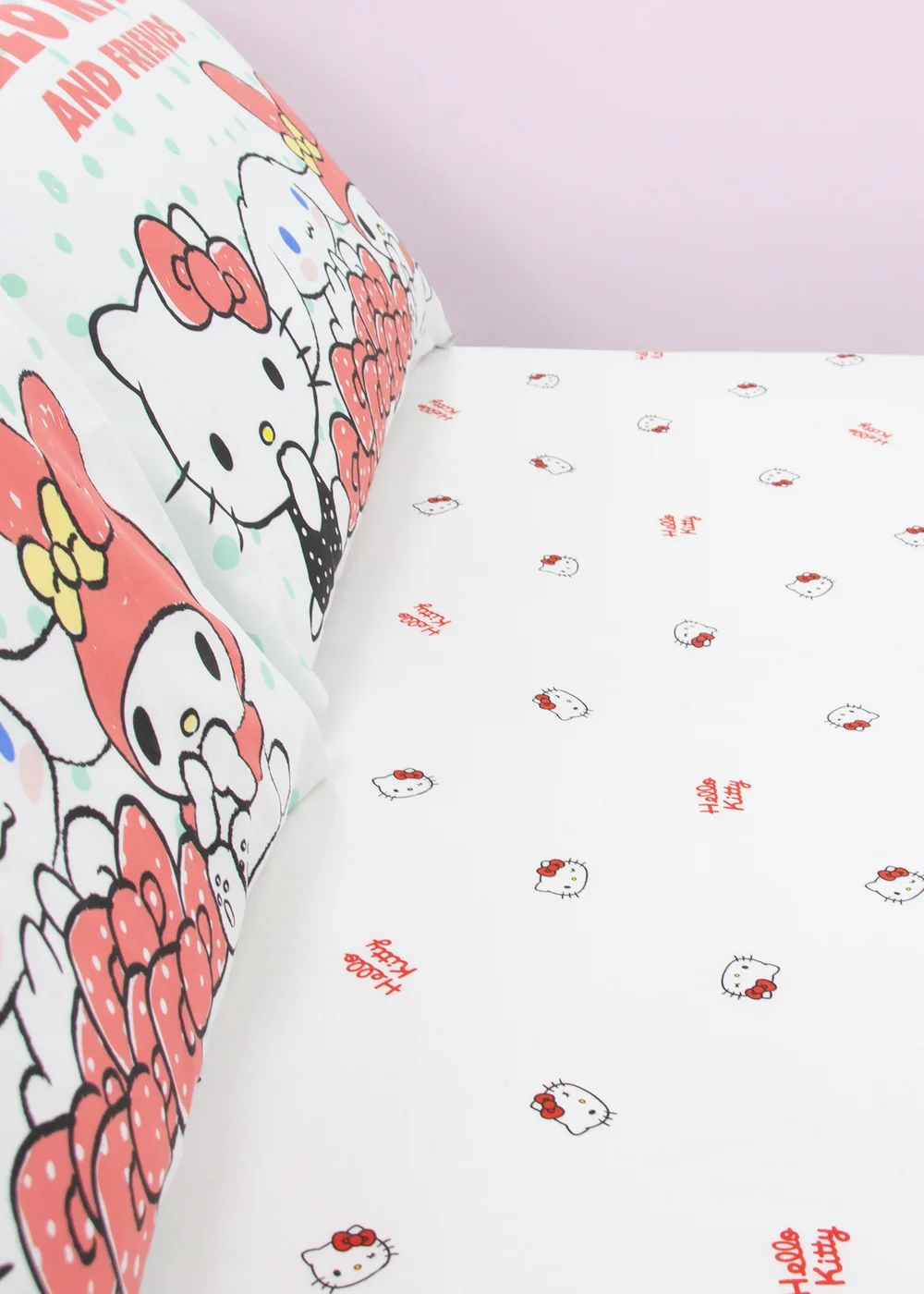 Hello Kitty White Sleepover Fitted Sheet - Double Image 2