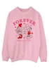 Spiral Galaxy Disney Mickey Mouse Minnie Forever Pink Graphic Sweatshirt - Small Image 1