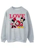 Spiral Galaxy Disney Mickey Mouse Love Grey Graphic Sweatshirt - Medium Image 1