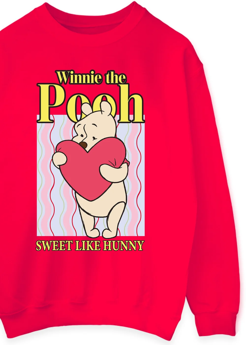 Spiral Galaxy Disney Winnie The Pooh How Sweet Red Graphic Sweatshirt - Small Image 2