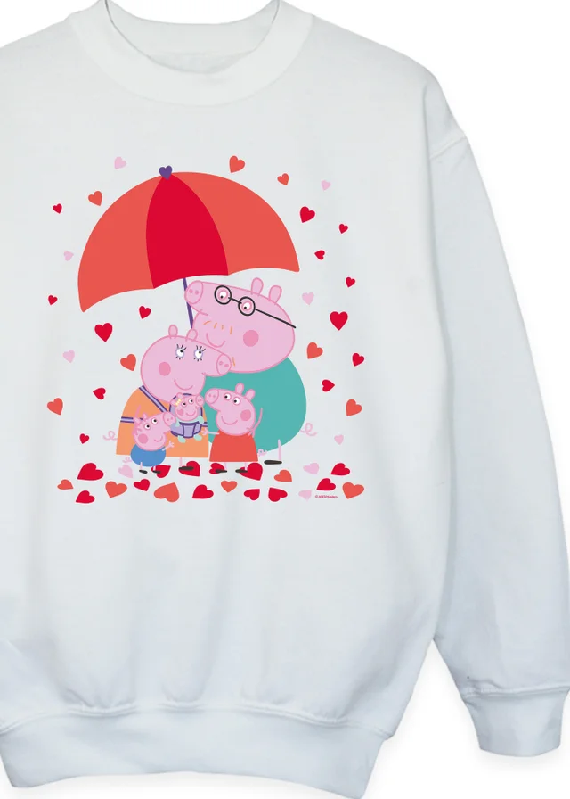 Ada & Ted Peppa Pig Family Girls White Graphic Sweatshirt (3-13 Years)