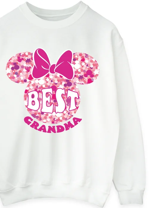 Disney Minnie Mouse Best Grandma White Graphic Sweatshirt - XXL Image 2