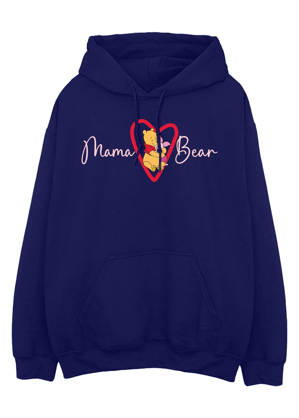 Disney Winnie The Pooh Mama Bear Navy Blue Graphic Hoodie - Extra Large Image 1