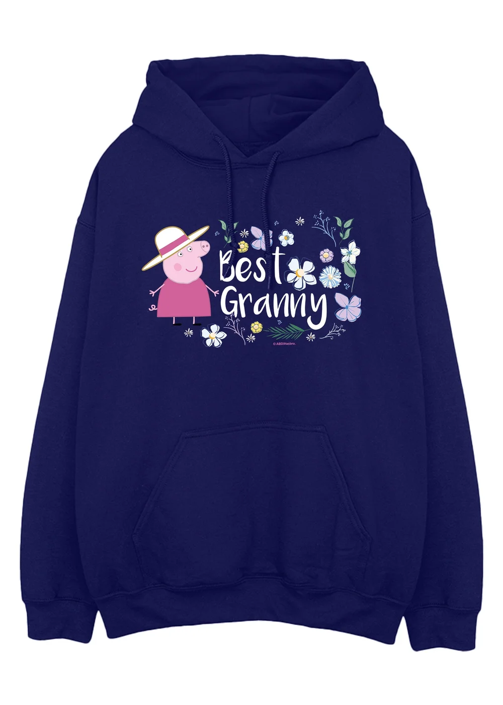 Peppa Pig Best Granny Navy Blue Graphic Hoodie - Small Image 1