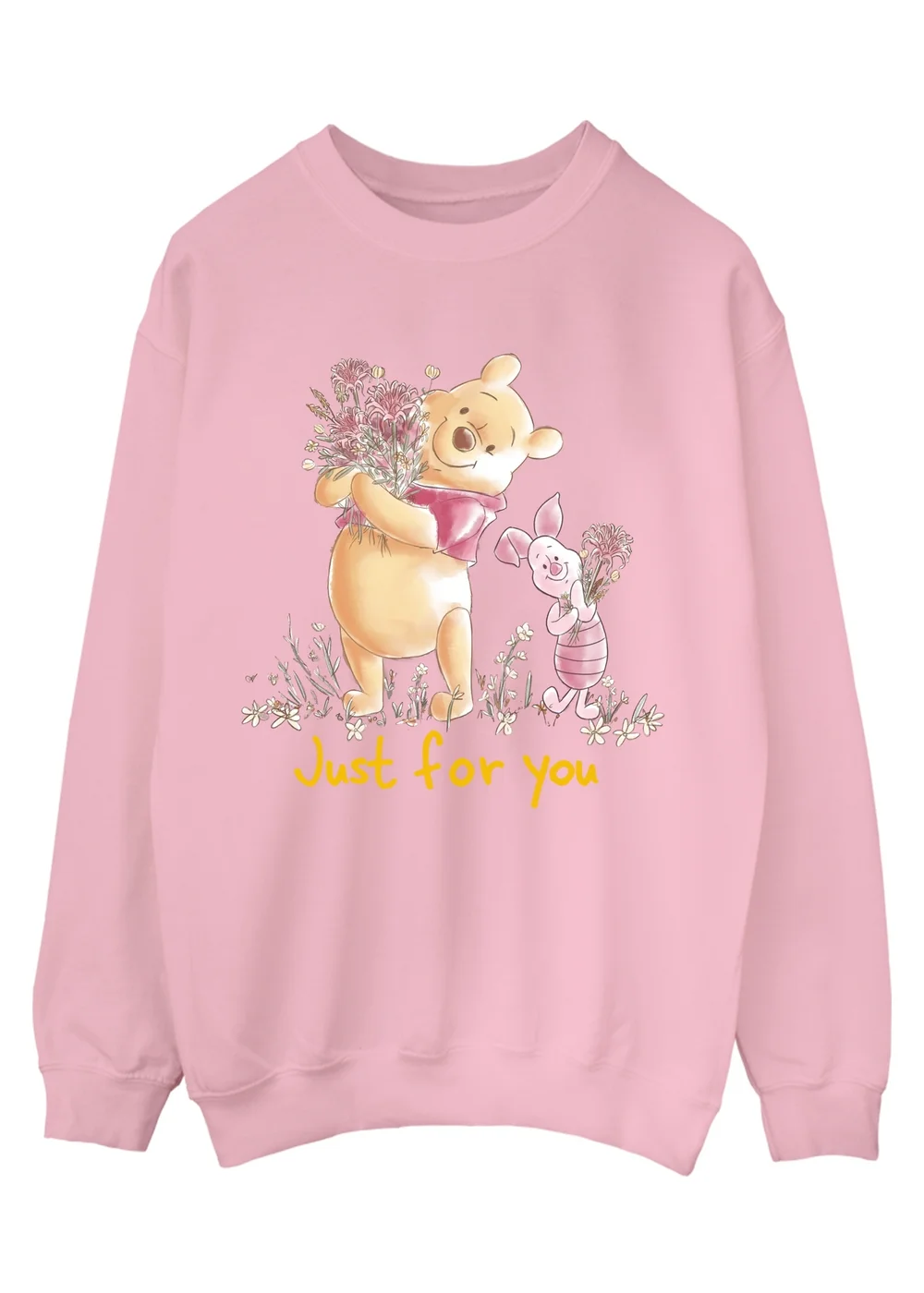 Disney Winnie The Pooh Just For You Pink Graphic Sweatshirt - Medium Image 1