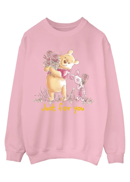 Disney Winnie The Pooh Just For You Pink Graphic Sweatshirt - Medium Image 1