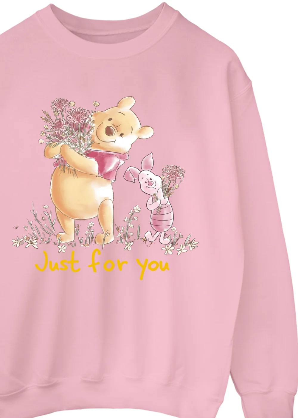 Disney Winnie The Pooh Just For You Pink Graphic Sweatshirt - Medium Image 2